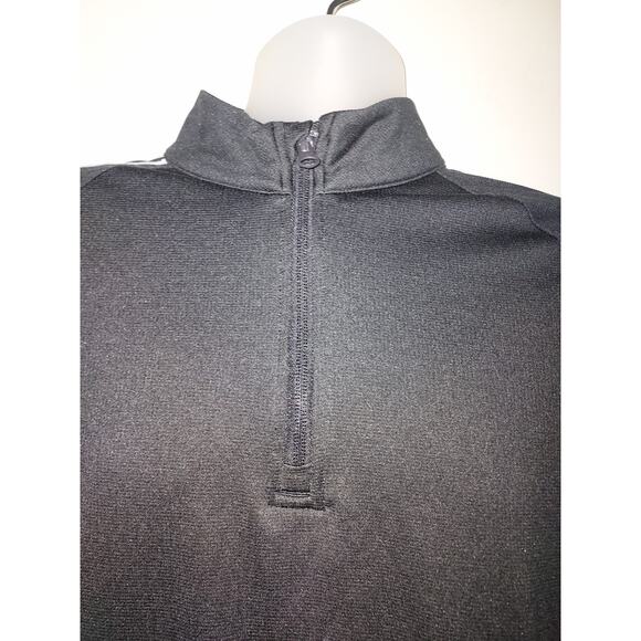 Adidas Men's Pullover Medium 1/4 Zip Waffle Knit Long Sleeve Golf Athletic Black - Picture 4 of 7